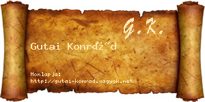 Gutai Konrád névjegykártya